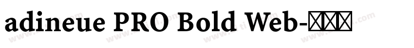 adineue PRO Bold Web字体转换